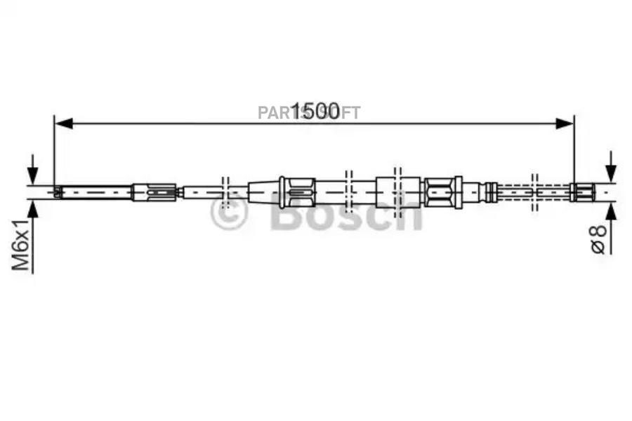 

BOSCH Трос ручника BOSCH 1987477168