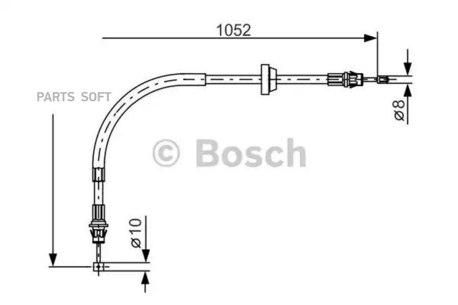 

BOSCH Трос ручника BOSCH 1987477186