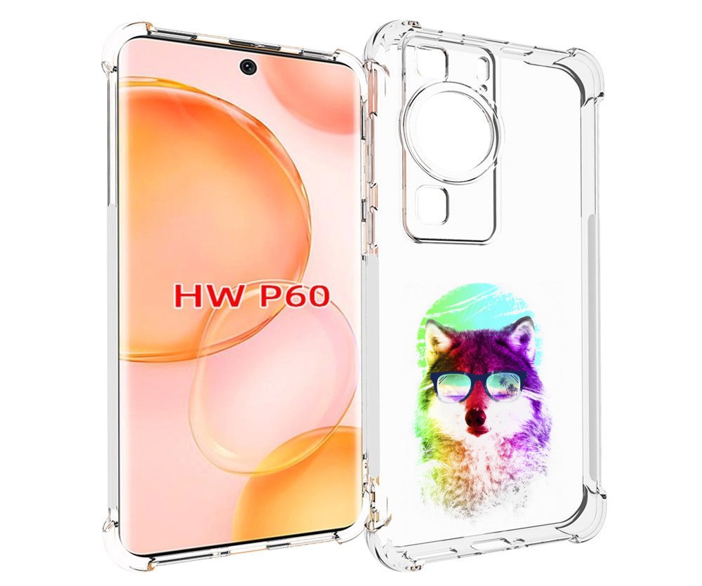 

Чехол MyPads радужный волк детский для Huawei P60, Tocco