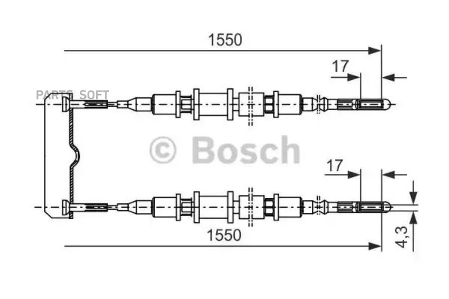 

BOSCH Трос ручника BOSCH 1987477250