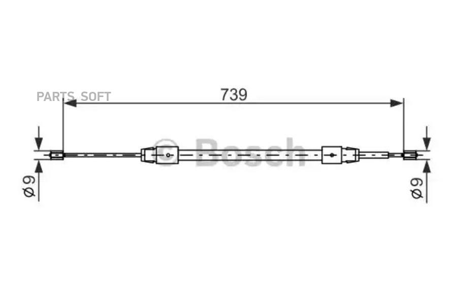 BOSCH Трос ручника BOSCH 1987477691