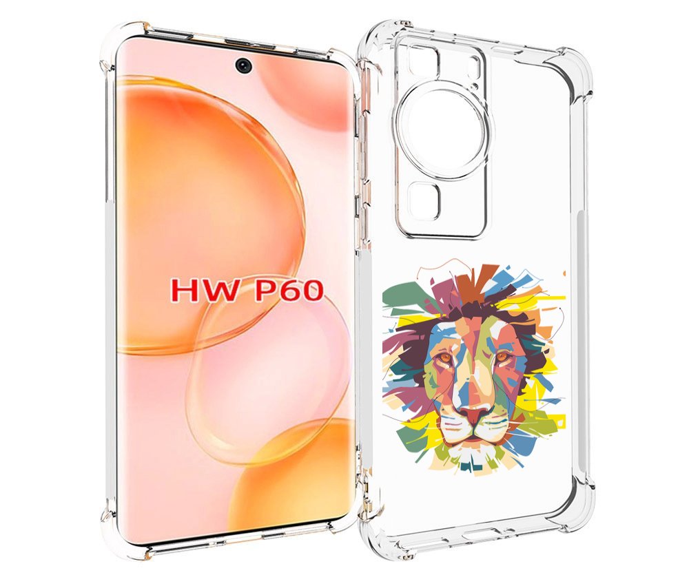 

Чехол MyPads разноцветный-лев детский для Huawei P60, Tocco