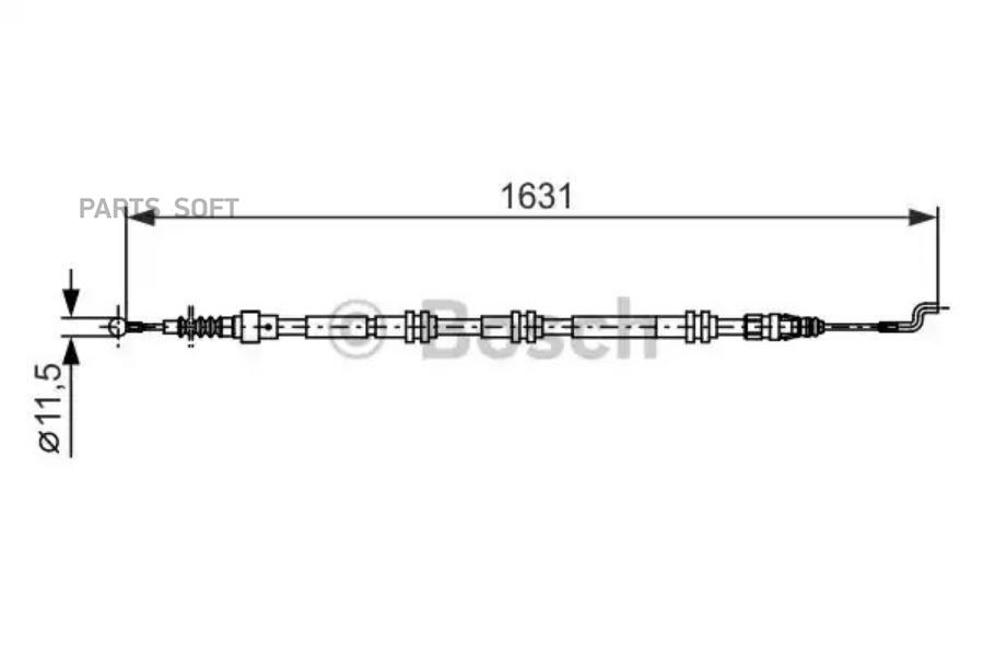 

BOSCH Трос ручника BOSCH 1987482376