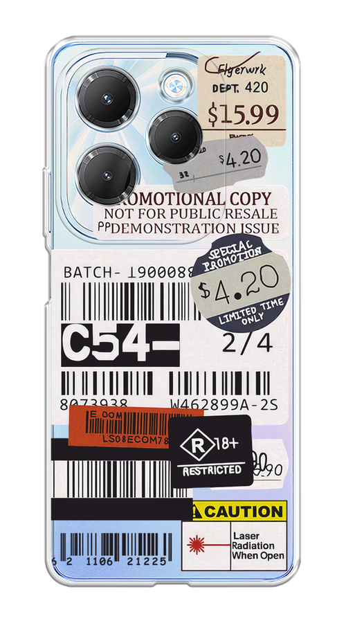 

Чехол на Infinix HOT 40/40 Pro "Flight to Paris", Серый;бежевый, 3105350-1