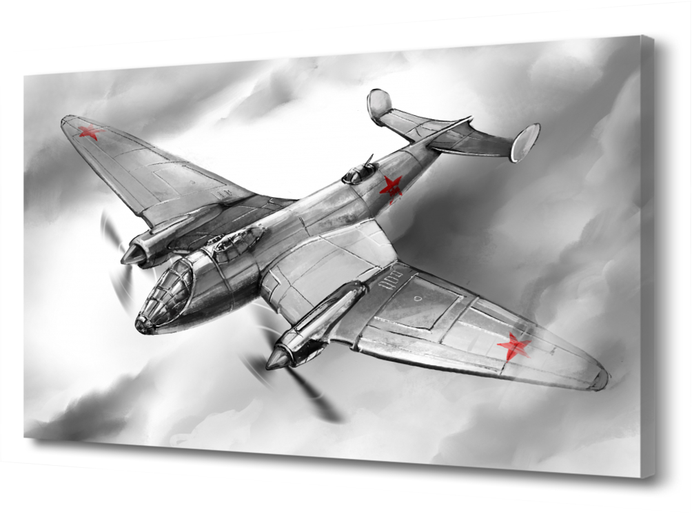 

Картина на холсте Истребитель PRC-1266 (75x50см). Натуральный холст