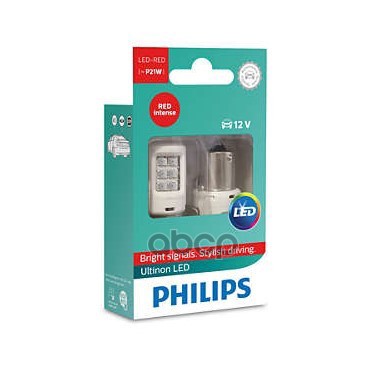 

Автолампа P21 Led Red 11498 Ulr 12v Philips арт. 11498ULRX2