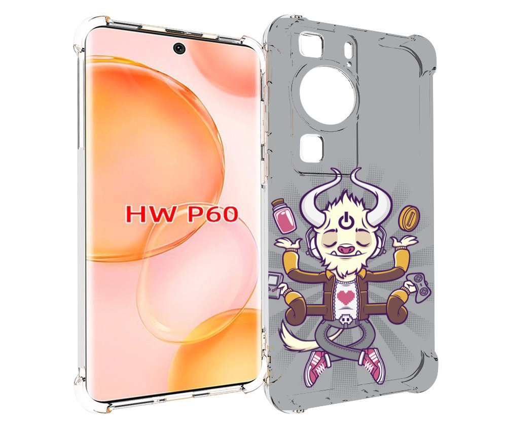 

Чехол MyPads рогатый любитель поиграть для Huawei P60, Tocco