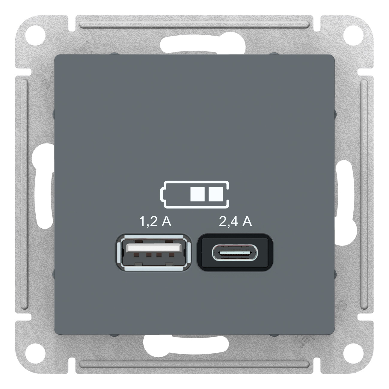 

USB розетка Systeme Electric ATN000739.6, 6шт, Серый
