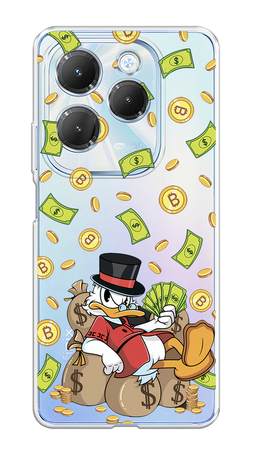 

Чехол на Infinix HOT 40/40 Pro "Скрудж Макдак в красном", Красный;черный;коричневый;прозрачный, 3105350-1
