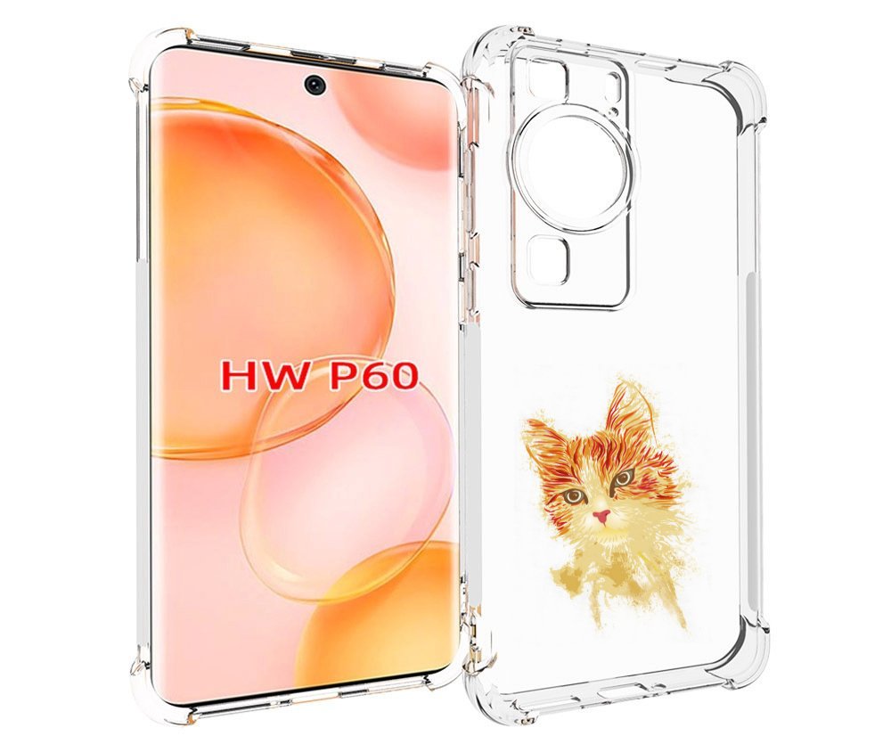 

Чехол MyPads рыжий кот для Huawei P60, Tocco