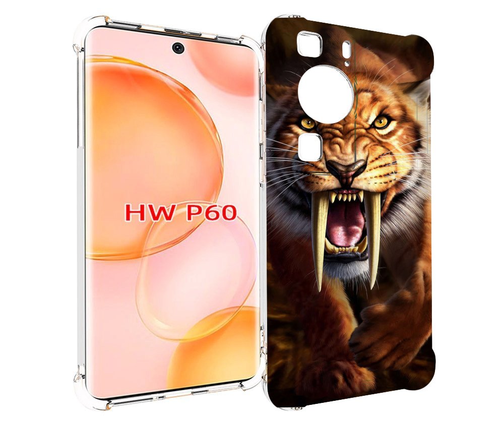 

Чехол MyPads саблезубый злой тигр для Huawei P60, Tocco