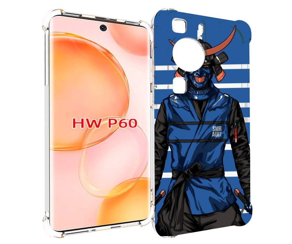 

Чехол MyPads самурай в синей форме для Huawei P60, Tocco