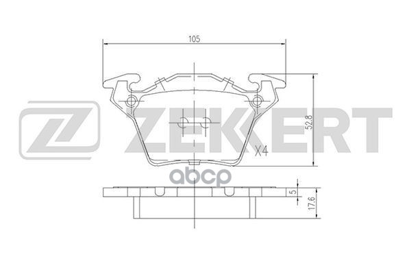 

Тормозные колодки ZEKKERT BS1160
