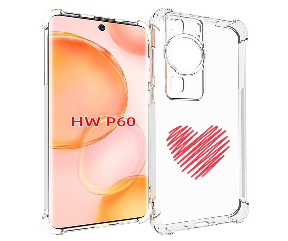

Чехол MyPads сердечко-одной-линией для Huawei P60, Tocco