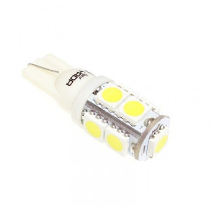 Светодиод 12V 5W5 T10 9SMD(габар.) б/ц белый (size 5050) (YADA)