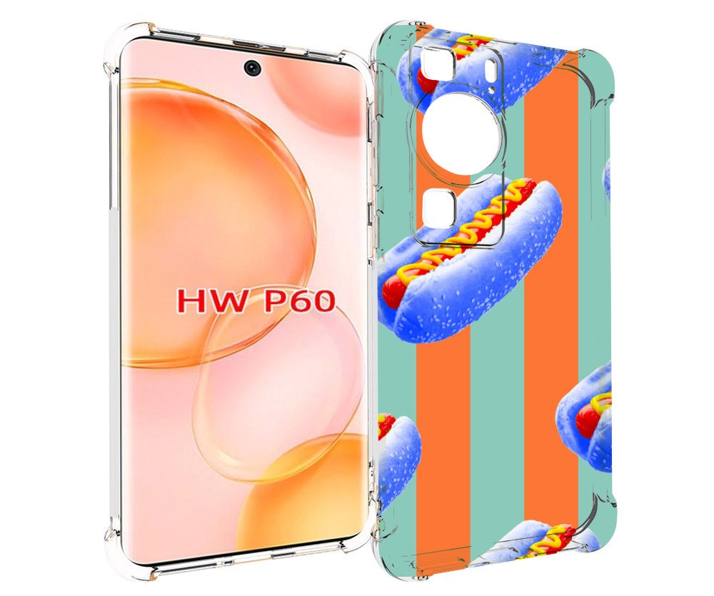 

Чехол MyPads синие хотдоги для Huawei P60, Tocco