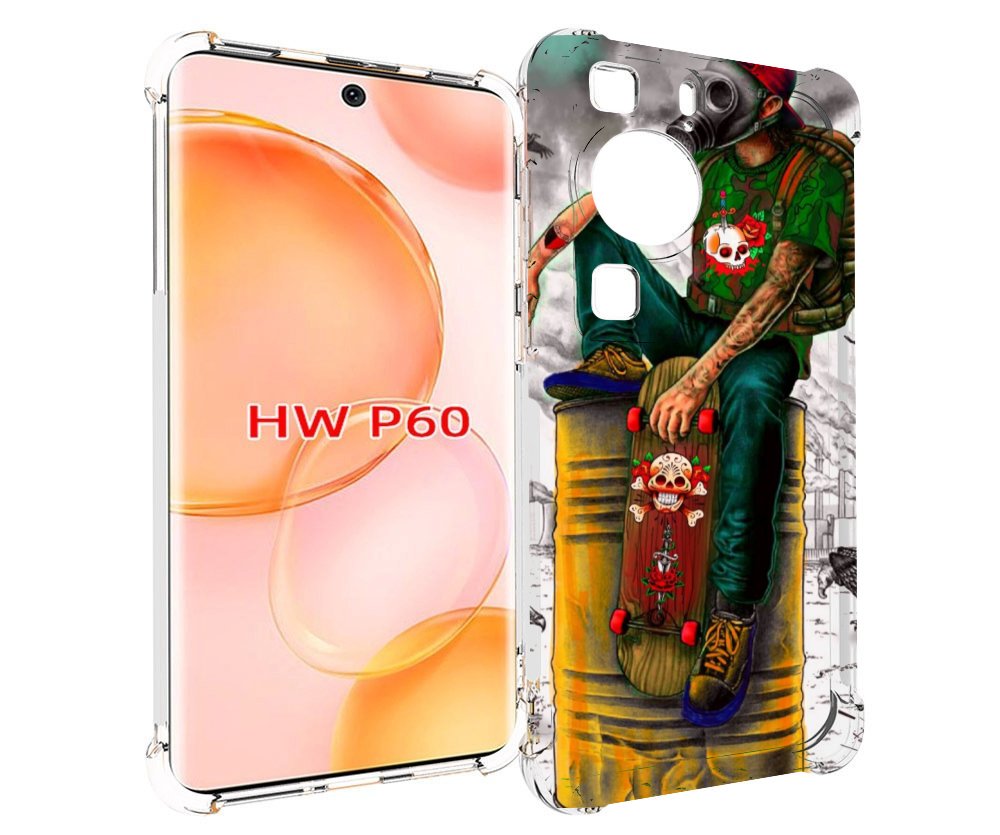 

Чехол MyPads скейтер в противогазе для Huawei P60, Tocco