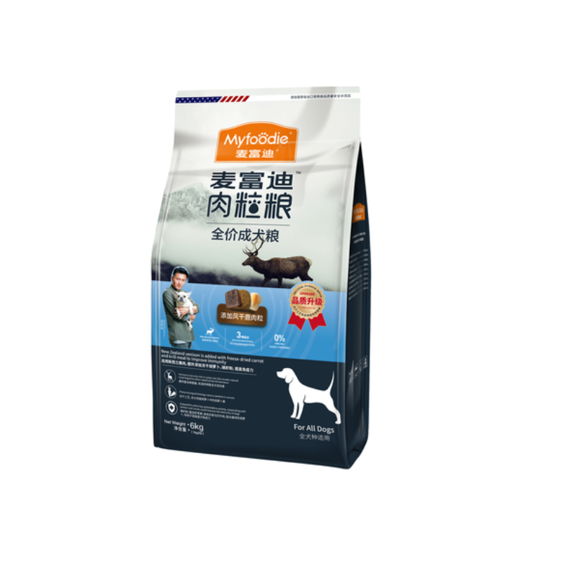 Сухой корм для собак MYFOODIE MG GEO, с кусочками оленины и моркови, 6 кг