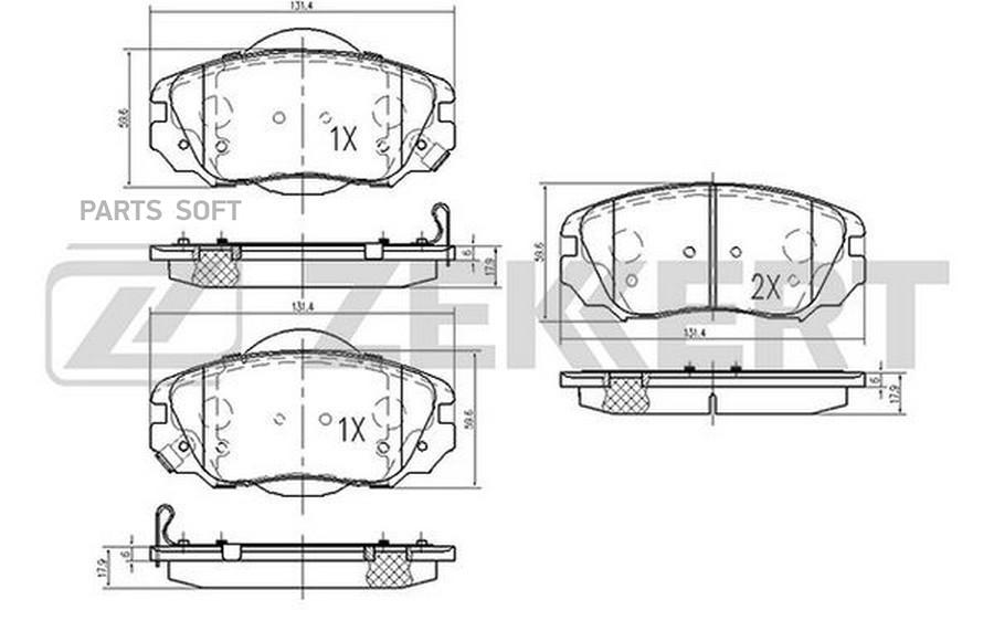 

Тормозные колодки ZEKKERT BS2113