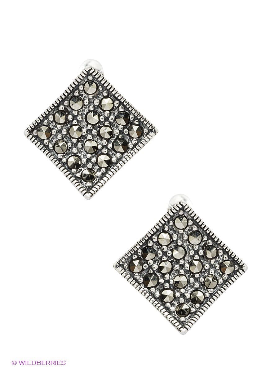

Серьги из серебра с марказитом Марказит HE576, HE576_марказит