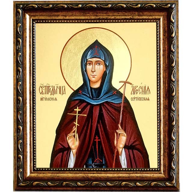 

Арсения Сергиевская (Добронравова), преподобномученица, игумения. Икона на холсте.