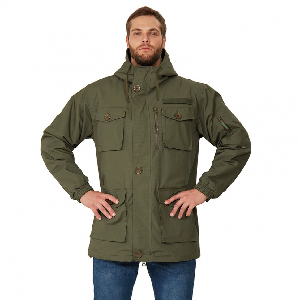 Куртка мужская 677 зеленая 56-58/182-188