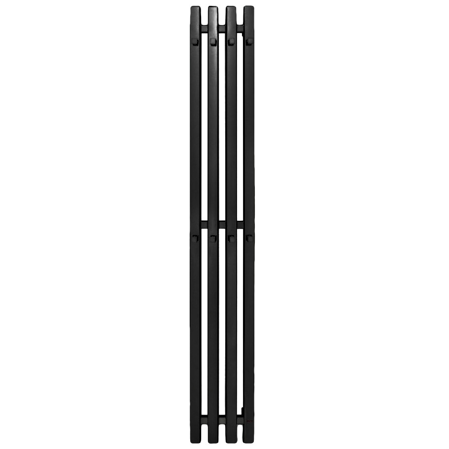 Водяной полотенцесушитель Grota Corsa 180х900 с крючками (черный) с уголками