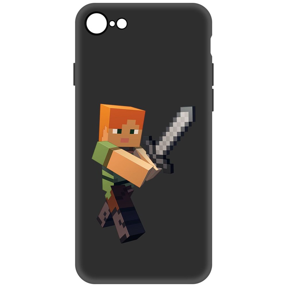 

Чехол-накладка Софт Minecraft-Алекс для iPhone 7/8, Черный