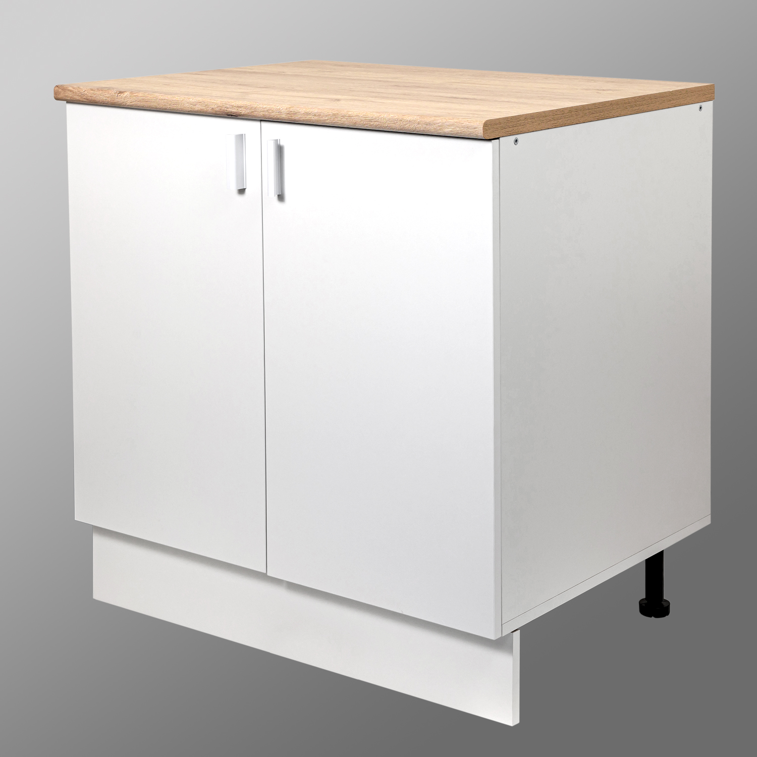 

Кухонный шкаф напольный LIVA Erna со столешницей и цоколем, 80х85х56 см, белый, Erna