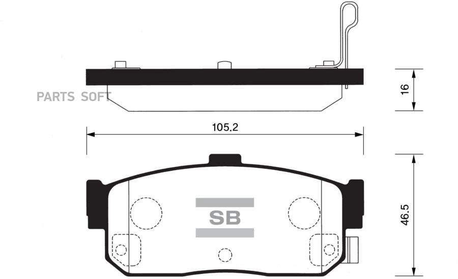 

Колодки дисковые задние \ Nissan Primera P10 90-96/Sunny N14 2.0/2.0D 91-96 HI-Q SP1107R, SP1107R