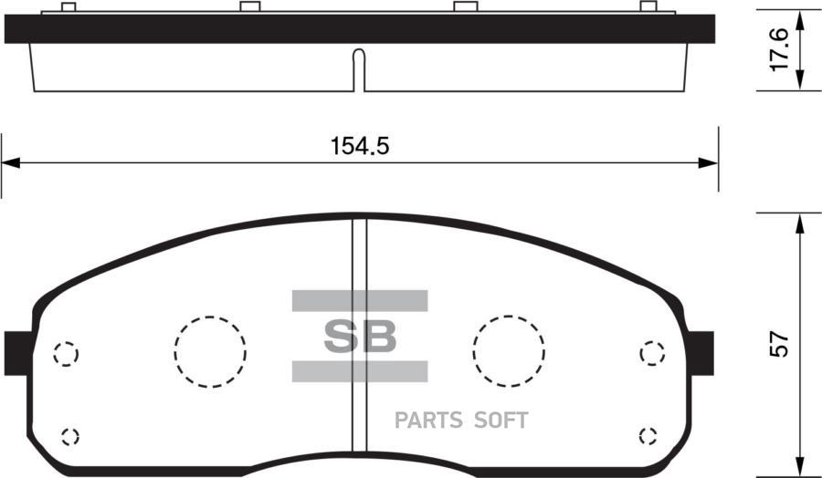 

Колодки дисковые п.\ Kia Bongo III/K3000/K3600 3.0D/3.6D 1t 00> HI SP1175SNS [0K40D3328Z], SP1175