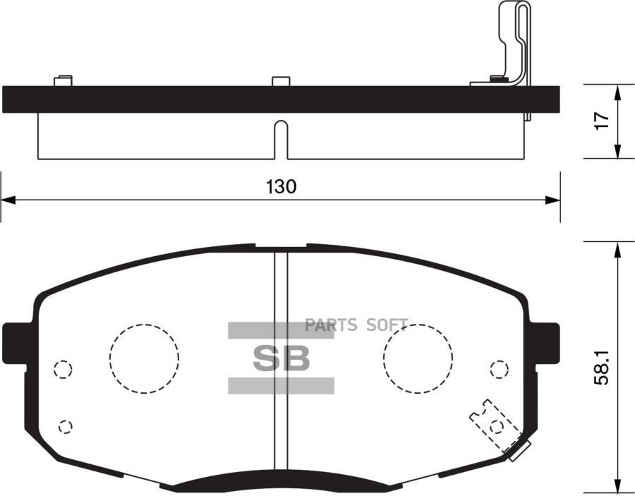 

Колодки дисковые п.\ Kia Ceed 1.4i-2.0CRDi 06> HI-Q SP1240SNS =1038 12, SP1240