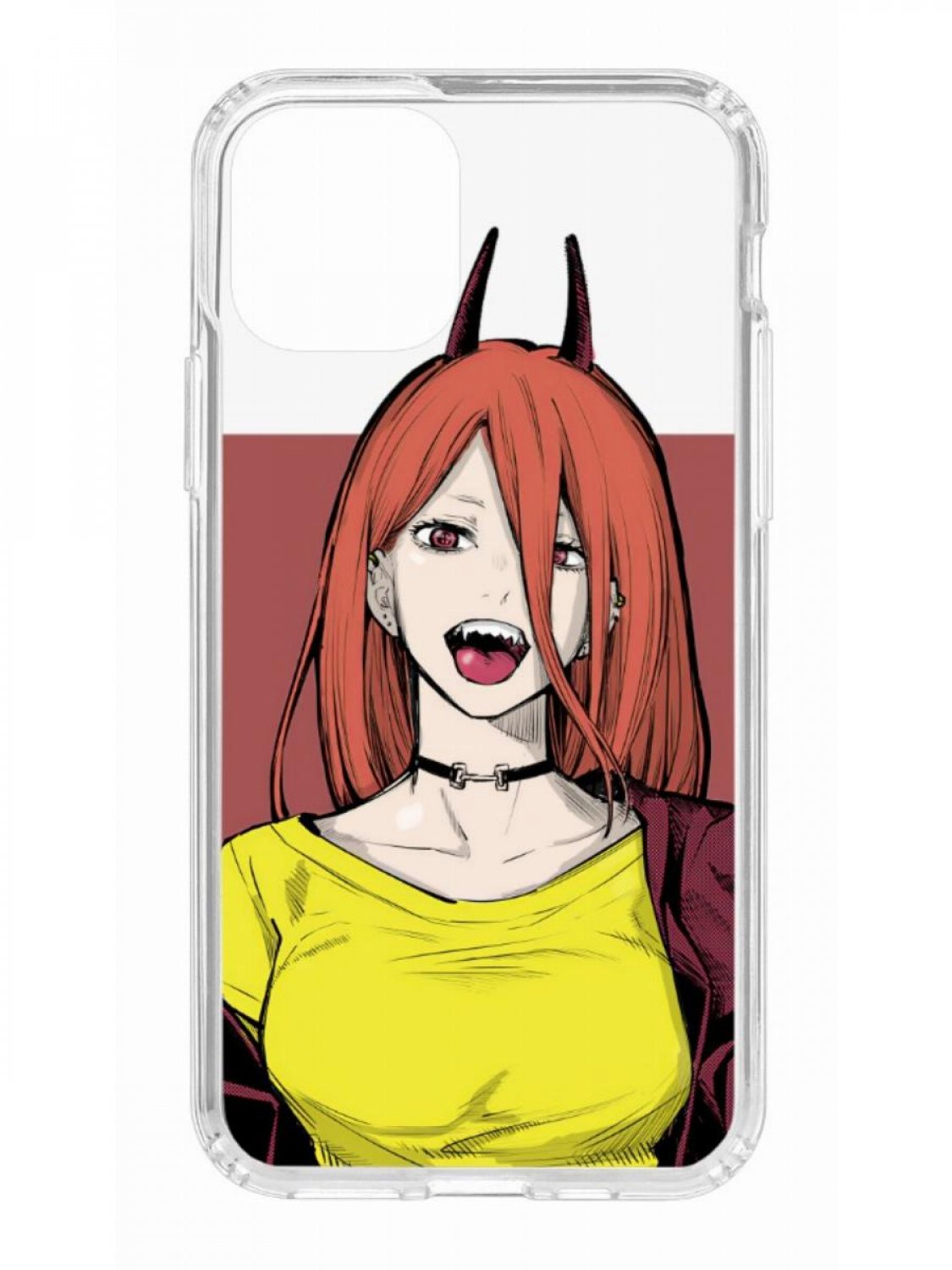 фото Противоударный чехол для apple iphone 11 pro кruче print manga power прозрачный с рисунком