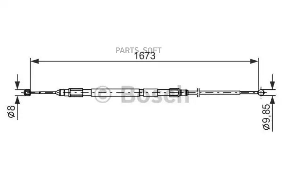 

BOSCH Трос ручного тормоза BOSCH 1987477947