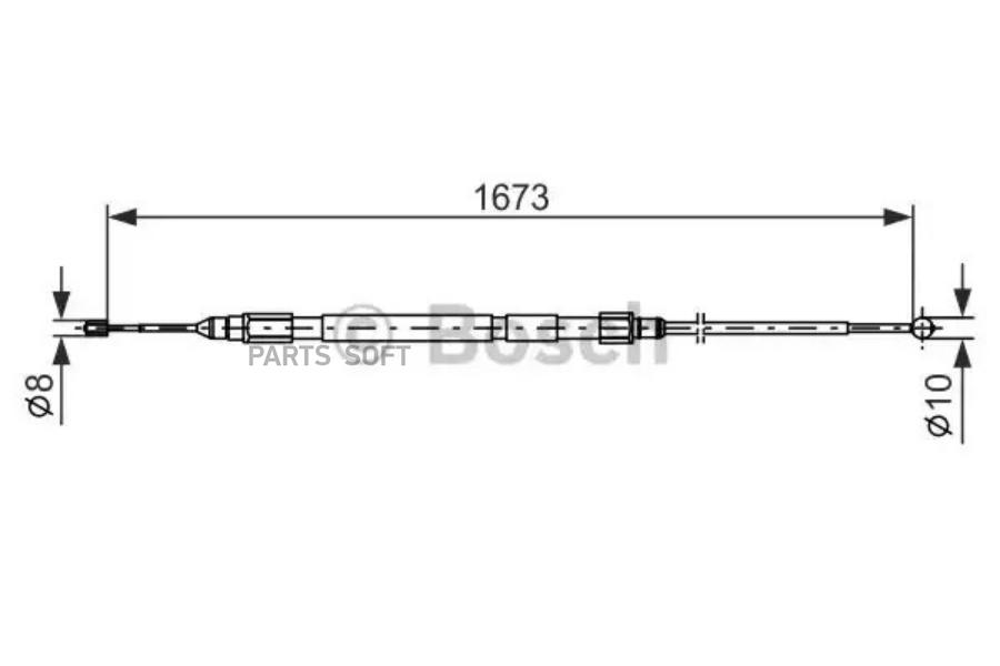 

BOSCH Трос ручного тормоза BOSCH 1987477948