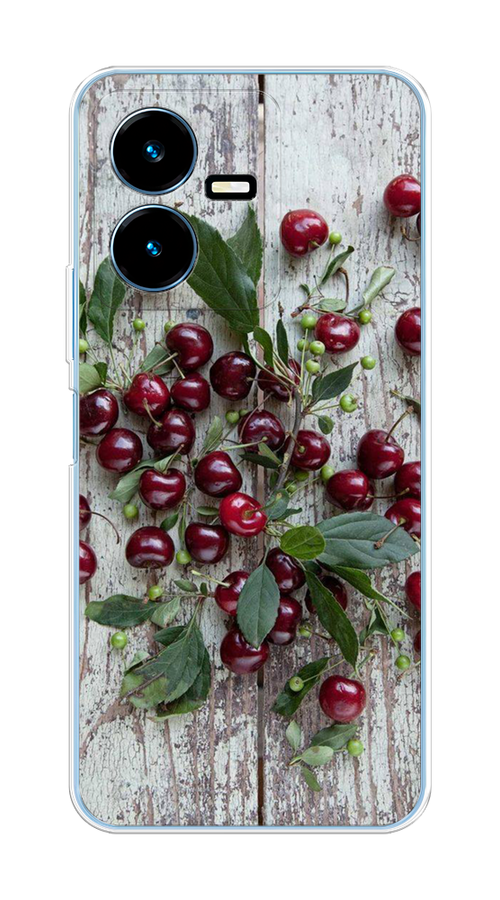 

Чехол на Vivo Y22 "Вишня", Бордовый;зеленый;серый, 267550-1