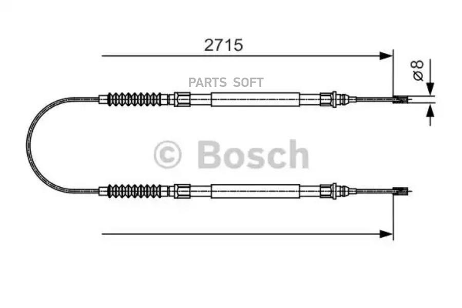 

BOSCH Трос ручного тормоза BOSCH 1987482003