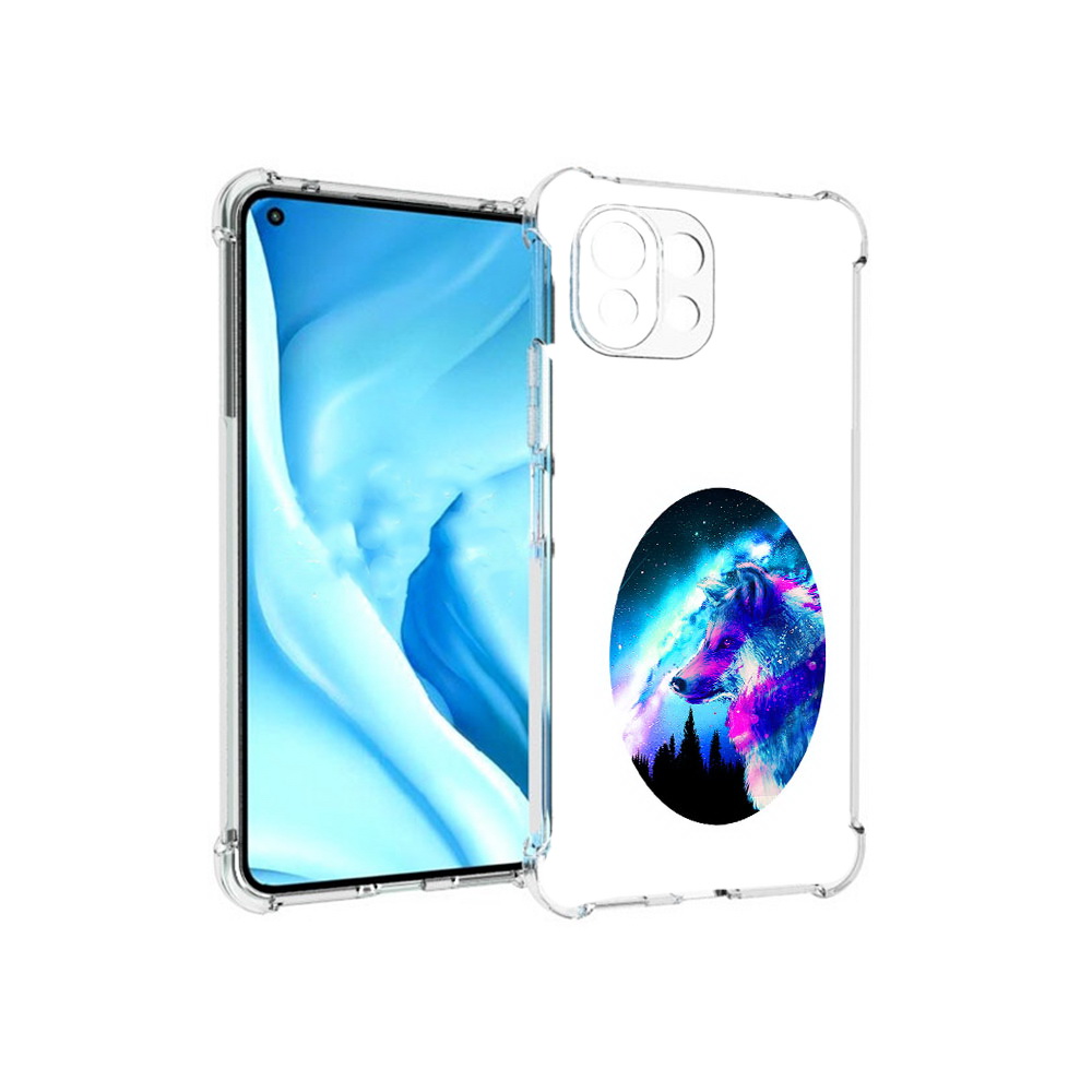 

Чехол MyPads Tocco для Xiaomi Mi 11 Lite голубой волк (PT159462.256.293), Прозрачный, Tocco