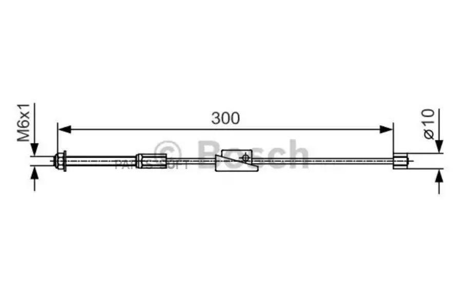 

BOSCH Трос ручного тормоза BOSCH 1987482132