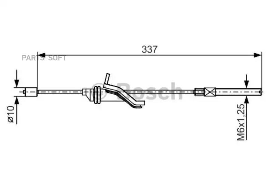 

BOSCH Трос ручного тормоза BOSCH 1987482188