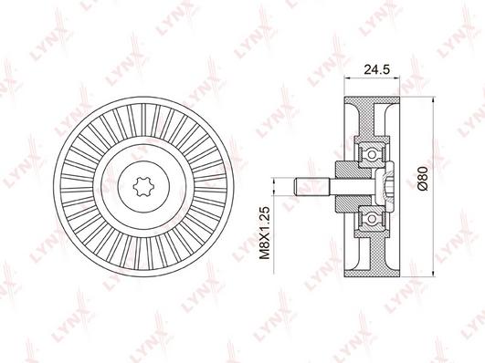 

Ролик Натяжной Приводного Ремня LYNXauto арт. PB5024