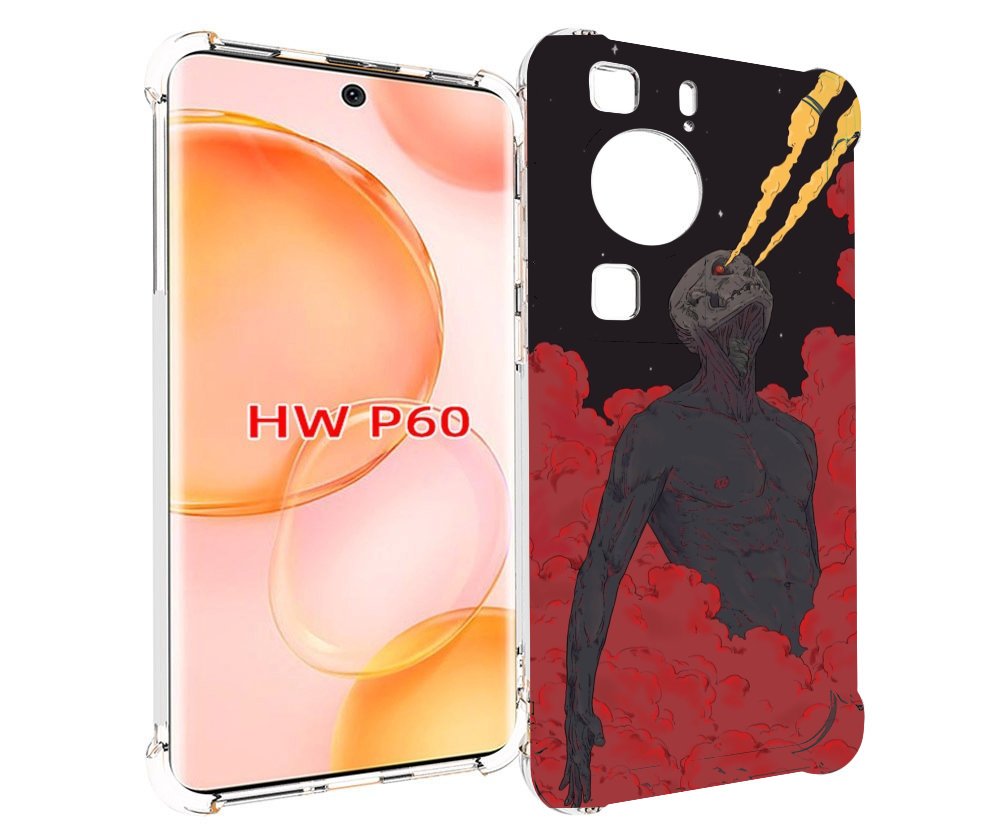 

Чехол MyPads скелет в красном дыму для Huawei P60, Tocco