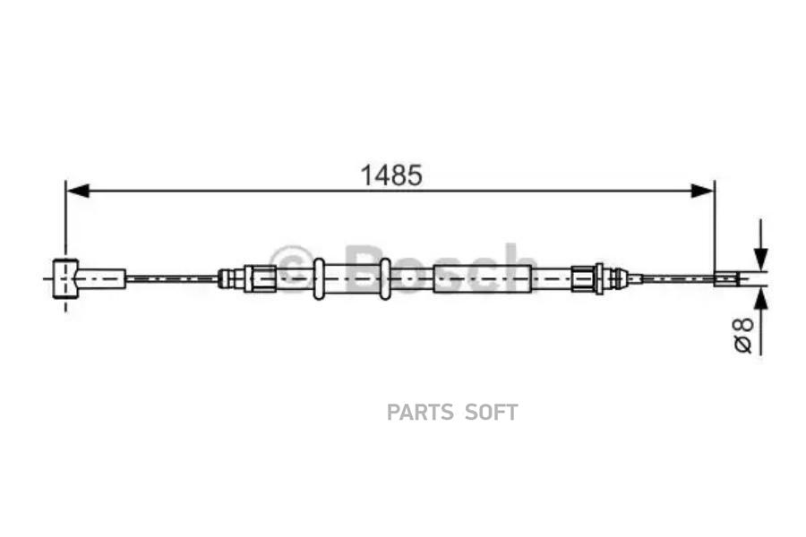 

BOSCH Трос ручного тормоза BOSCH 1987482214