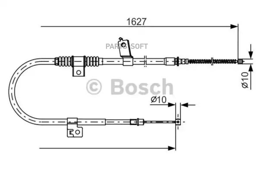 

BOSCH Трос ручного тормоза BOSCH 1987482274