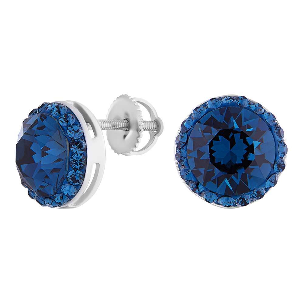 

Серьги-пусеты из серебра со swarovski ЮВЕЛИР КАРАТ 0463C0228, 0463C0228