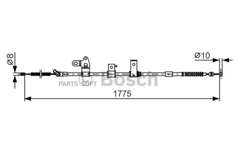 

BOSCH Трос ручного тормоза BOSCH 1987482347