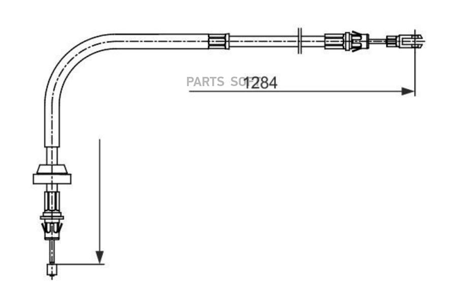 

BOSCH Трос ручного тормоза BOSCH 1987482756
