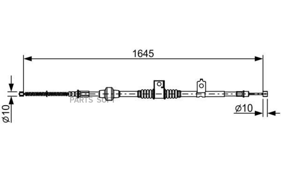 

BOSCH Трос стояночного тормоза BOSCH 1987482517