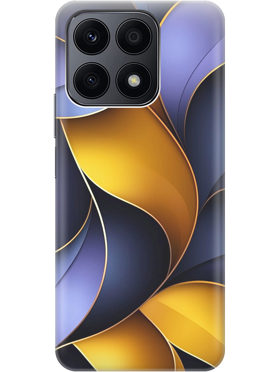 

Силиконовый чехол на Honor X8a с принтом "Желто-сиреневые изгибы", Прозрачный;желтый;фиолетовый, 768741631