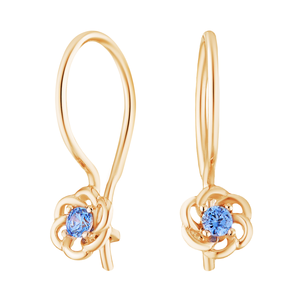 

Серьги золотые с фианитами арт. 1125294/8, 1125294